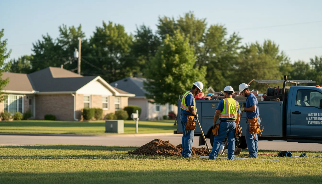 Residential water line and bathroom plumbing service in Wyarno, WY